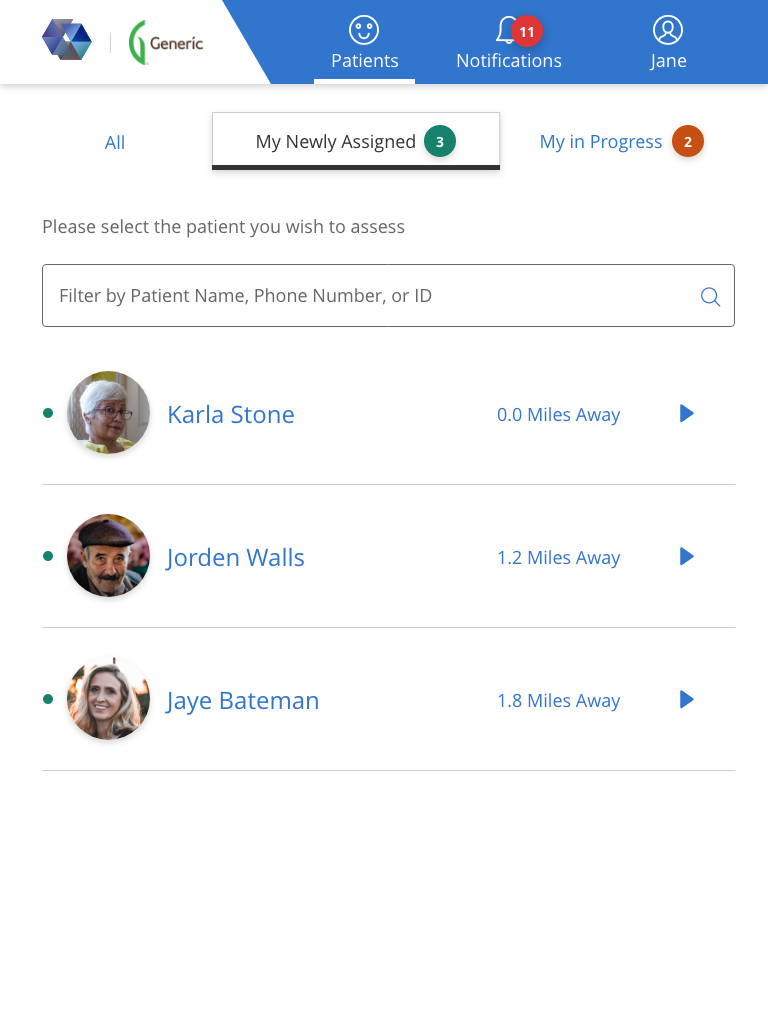 Nurse Assess Login Patients